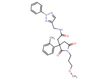2-[1-(3-methoxypropyl)-3-(2-methylphenyl)-2,5-dioxo-3-pyrrolidinyl]-N-[(2-phenyl-2H-1,2,3-triazol-4-yl)methyl]acetamide