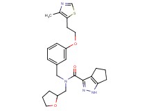 N-{3-[2-(4-methyl-1,3-thiazol-5-yl)ethoxy]benzyl}-N-(tetrahydro-2-furanylmethyl)-1,4,5,6-tetrahydrocyclopenta[c]pyrazole-3-carboxamide