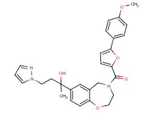 2-{4-[5-(4-methoxyphenyl)-2-furoyl]-2,3,4,5-tetrahydro-1,4-benzoxazepin-7-yl}-4-(1H-pyrazol-1-yl)-2-butanol