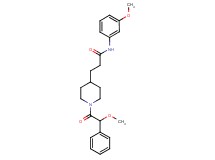 N-(3-methoxyphenyl)-3-{1-[methoxy(phenyl)acetyl]-4-piperidinyl}propanamide