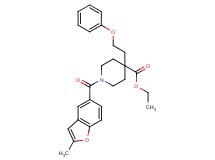 ethyl 1-[(2-methyl-1-benzofuran-5-yl)carbonyl]-4-(2-phenoxyethyl)-4-piperidinecarboxylate