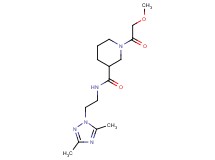 N-[2-(3,5-dimethyl-1H-1,2,4-triazol-1-yl)ethyl]-1-(methoxyacetyl)-3-piperidinecarboxamide