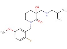1-(2-fluoro-5-methoxybenzyl)-3-hydroxy-3-[(isobutylamino)methyl]piperidin-2-one