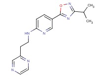 5-(3-isopropyl-1,2,4-oxadiazol-5-yl)-N-[2-(2-pyrazinyl)ethyl]-2-pyridinamine