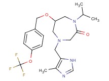 1-isopropyl-4-[(4-methyl-1H-imidazol-5-yl)methyl]-6-{[4-(trifluoromethoxy)benzyl]oxy}-1,4-diazepan-2-one