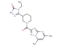 5-{1-[(5,7-dimethyl[1,2,4]triazolo[1,5-a]pyrimidin-2-yl)carbonyl]piperidin-3-yl}-4-ethyl-2,4-dihydro-3H-1,2,4-triazol-3-one