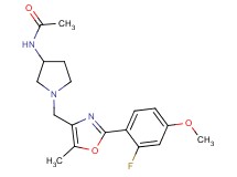 N-(1-{[2-(2-fluoro-4-methoxyphenyl)-5-methyl-1,3-oxazol-4-yl]methyl}pyrrolidin-3-yl)acetamide