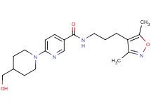 N-[3-(3,5-dimethyl-4-isoxazolyl)propyl]-6-[4-(hydroxymethyl)-1-piperidinyl]nicotinamide