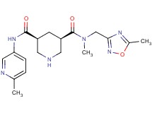 (3R*,5S*)-N-methyl-N-[(5-methyl-1,2,4-oxadiazol-3-yl)methyl]-N'-(6-methylpyridin-3-yl)piperidine-3,5-dicarboxamide