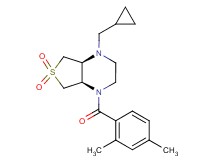(4aR*,7aS*)-1-(cyclopropylmethyl)-4-(2,4-dimethylbenzoyl)octahydrothieno[3,4-b]pyrazine 6,6-dioxide