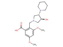 2-{[(3S*,4S*)-3-hydroxy-4-piperidin-1-ylpyrrolidin-1-yl]methyl}-3,5-dimethoxybenzoic acid