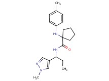 1-[(4-methylphenyl)amino]-N-[1-(1-methyl-1H-pyrazol-4-yl)propyl]cyclopentanecarboxamide