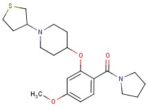 4-[5-methoxy-2-(1-pyrrolidinylcarbonyl)phenoxy]-1-(tetrahydro-3-thienyl)piperidine