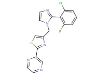 2-(4-{[2-(2-chloro-6-fluorophenyl)-1H-imidazol-1-yl]methyl}-1,3-thiazol-2-yl)pyrazine