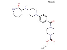 ethyl 4-[4-(4-{[(3S)-2-oxo-3-azepanyl]amino}-1-piperidinyl)benzoyl]-1-piperazinecarboxylate