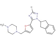 1-({5-[1-(2,3-dihydro-1H-inden-2-yl)-1H-1,2,4-triazol-5-yl]-2-furyl}methyl)-4-methylpiperazine
