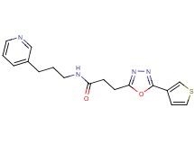 N-[3-(3-pyridinyl)propyl]-3-[5-(3-thienyl)-1,3,4-oxadiazol-2-yl]propanamide