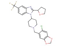 1-{1-[(6-chloro-1,3-benzodioxol-5-yl)methyl]-4-piperidinyl}-2-(tetrahydro-2-furanyl)-5-(trifluoromethyl)-1H-benzimidazole