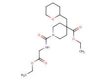 ethyl 1-{[(2-ethoxy-2-oxoethyl)amino]carbonyl}-4-(tetrahydro-2H-pyran-2-ylmethyl)-4-piperidinecarboxylate