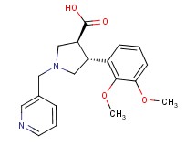 (3S*,4R*)-4-(2,3-dimethoxyphenyl)-1-(pyridin-3-ylmethyl)pyrrolidine-3-carboxylic acid