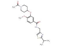 3-[(1-acetyl-4-piperidinyl)oxy]-N-[(2-isopropyl-1,3-thiazol-4-yl)methyl]-4-methoxybenzamide
