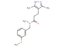 3-(3,5-dimethyl-1H-pyrazol-4-yl)-N-methyl-N-[3-(methylthio)benzyl]propanamide