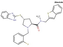 (4R)-4-(1H-benzimidazol-2-ylthio)-N-(1-benzothien-2-ylmethyl)-1-(2-fluorobenzyl)-N-methyl-L-prolinamide