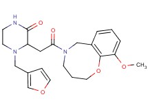 4-(3-furylmethyl)-3-[2-(10-methoxy-3,4-dihydro-2H-1,5-benzoxazocin-5(6H)-yl)-2-oxoethyl]-2-piperazinone
