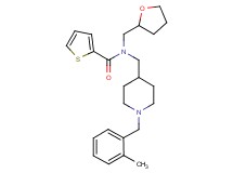 N-{[1-(2-methylbenzyl)-4-piperidinyl]methyl}-N-(tetrahydro-2-furanylmethyl)-2-thiophenecarboxamide