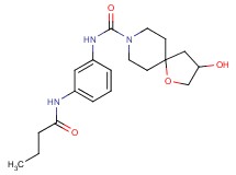 N-[3-(butyrylamino)phenyl]-3-hydroxy-1-oxa-8-azaspiro[4.5]decane-8-carboxamide