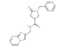 N-(imidazo[1,2-a]pyrimidin-2-ylmethyl)-5-oxo-1-(3-pyridinylmethyl)-3-pyrrolidinecarboxamide