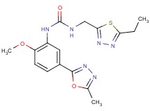 N-[(5-ethyl-1,3,4-thiadiazol-2-yl)methyl]-N'-[2-methoxy-5-(5-methyl-1,3,4-oxadiazol-2-yl)phenyl]urea