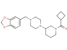 1-(1,3-benzodioxol-5-ylmethyl)-4-[1-(cyclobutylcarbonyl)-3-piperidinyl]piperazine
