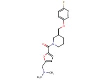 1-[5-({3-[(4-fluorophenoxy)methyl]-1-piperidinyl}carbonyl)-2-furyl]-N,N-dimethylmethanamine