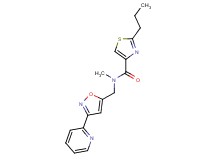 N-methyl-2-propyl-N-{[3-(2-pyridinyl)-5-isoxazolyl]methyl}-1,3-thiazole-4-carboxamide