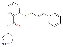 2-{[(2E)-3-phenyl-2-propen-1-yl]thio}-N-3-pyrrolidinylnicotinamide hydrochloride