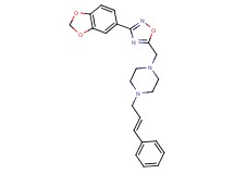 1-{[3-(1,3-benzodioxol-5-yl)-1,2,4-oxadiazol-5-yl]methyl}-4-[(2E)-3-phenyl-2-propen-1-yl]piperazine