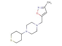 1-[(3-methylisoxazol-5-yl)methyl]-4-(tetrahydro-2H-thiopyran-4-yl)piperazine