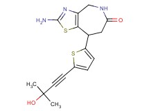 2-amino-8-[5-(3-hydroxy-3-methylbut-1-yn-1-yl)-2-thienyl]-4,5,7,8-tetrahydro-6H-[1,3]thiazolo[4,5-c]azepin-6-one