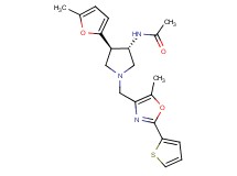 N-((3S*,4R*)-4-(5-methyl-2-furyl)-1-{[5-methyl-2-(2-thienyl)-1,3-oxazol-4-yl]methyl}pyrrolidin-3-yl)acetamide