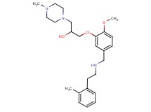 1-[2-methoxy-5-({[2-(2-methylphenyl)ethyl]amino}methyl)phenoxy]-3-(4-methyl-1-piperazinyl)-2-propanol