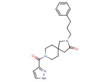 2-(3-phenylpropyl)-8-(1H-pyrazol-3-ylcarbonyl)-2,8-diazaspiro[4.5]decan-3-one