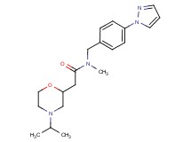 2-(4-isopropyl-2-morpholinyl)-N-methyl-N-[4-(1H-pyrazol-1-yl)benzyl]acetamide
