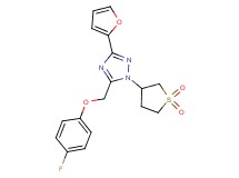 1-(1,1-dioxidotetrahydro-3-thienyl)-5-[(4-fluorophenoxy)methyl]-3-(2-furyl)-1H-1,2,4-triazole