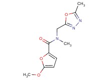 5-methoxy-N-methyl-N-[(5-methyl-1,3,4-oxadiazol-2-yl)methyl]-2-furamide