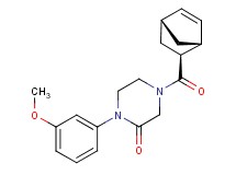 4-[(1R*,2S*,4R*)-bicyclo[2.2.1]hept-5-en-2-ylcarbonyl]-1-(3-methoxyphenyl)-2-piperazinone