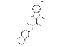N,3,5-trimethyl-N-(6-quinoxalinylmethyl)-1H-indole-2-carboxamide