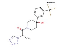 1-[(2S)-2-(1H-tetrazol-1-yl)propanoyl]-4-[3-(trifluoromethyl)phenyl]-4-piperidinol