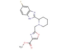 methyl 2-{[2-(5-fluoro-1H-benzimidazol-2-yl)-1-piperidinyl]methyl}-1,3-oxazole-4-carboxylate