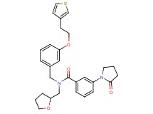 3-(2-oxo-1-pyrrolidinyl)-N-(tetrahydro-2-furanylmethyl)-N-{3-[2-(3-thienyl)ethoxy]benzyl}benzamide
